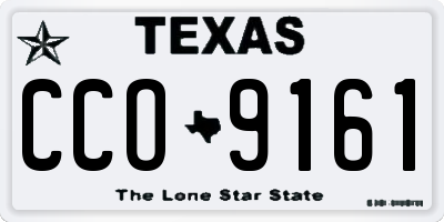 TX license plate CCO9161