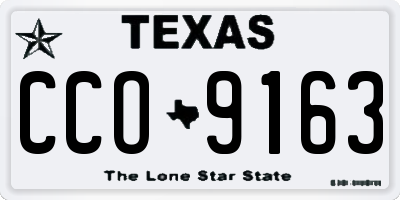 TX license plate CCO9163