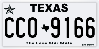 TX license plate CCO9166