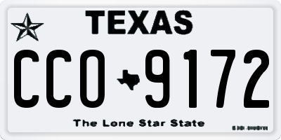 TX license plate CCO9172