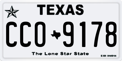 TX license plate CCO9178