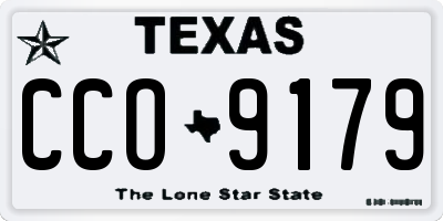 TX license plate CCO9179