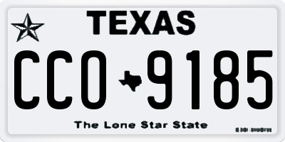 TX license plate CCO9185