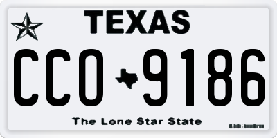 TX license plate CCO9186