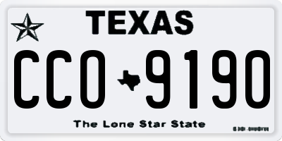TX license plate CCO9190