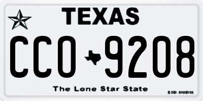 TX license plate CCO9208