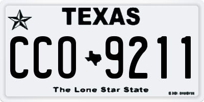 TX license plate CCO9211