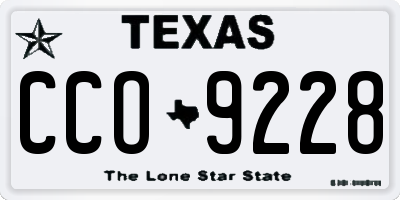 TX license plate CCO9228