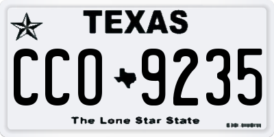 TX license plate CCO9235