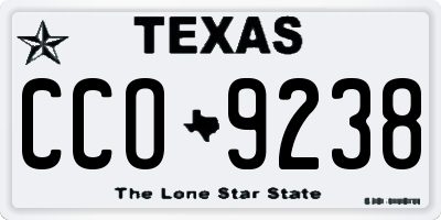 TX license plate CCO9238