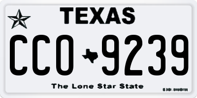 TX license plate CCO9239