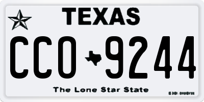 TX license plate CCO9244