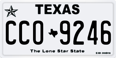 TX license plate CCO9246