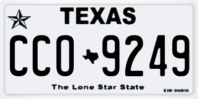 TX license plate CCO9249