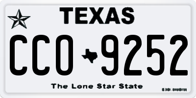 TX license plate CCO9252