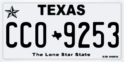 TX license plate CCO9253