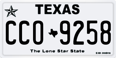 TX license plate CCO9258