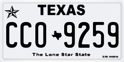 TX license plate CCO9259