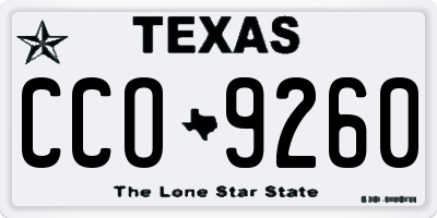 TX license plate CCO9260