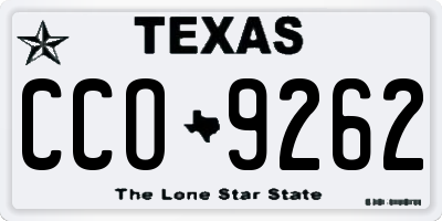 TX license plate CCO9262