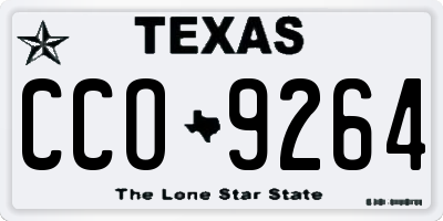 TX license plate CCO9264