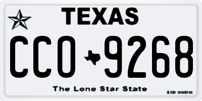 TX license plate CCO9268