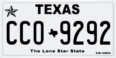 TX license plate CCO9292