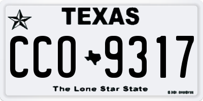 TX license plate CCO9317