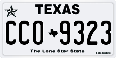 TX license plate CCO9323