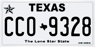 TX license plate CCO9328