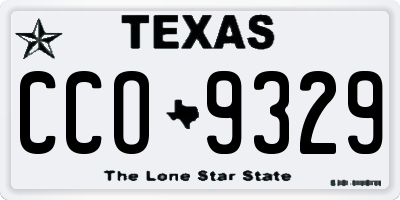 TX license plate CCO9329