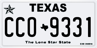 TX license plate CCO9331