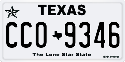 TX license plate CCO9346
