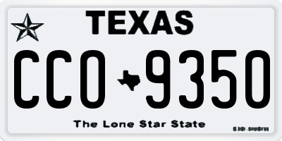 TX license plate CCO9350