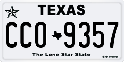 TX license plate CCO9357