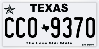 TX license plate CCO9370