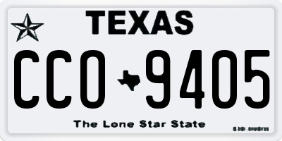 TX license plate CCO9405