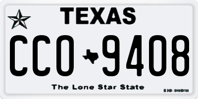 TX license plate CCO9408