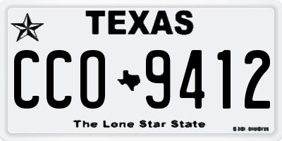 TX license plate CCO9412