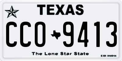 TX license plate CCO9413