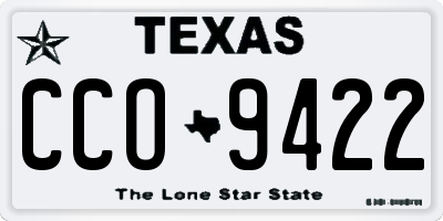 TX license plate CCO9422
