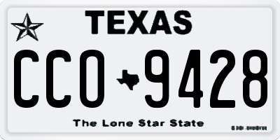 TX license plate CCO9428