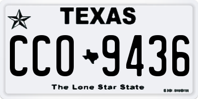 TX license plate CCO9436