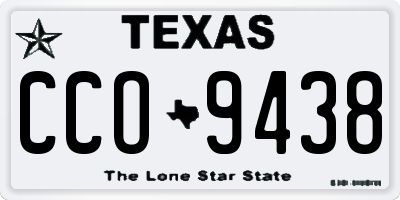 TX license plate CCO9438
