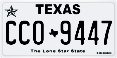 TX license plate CCO9447
