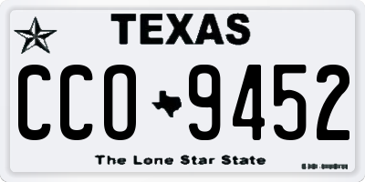TX license plate CCO9452