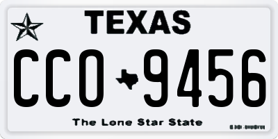TX license plate CCO9456