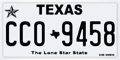 TX license plate CCO9458