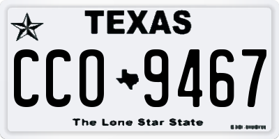 TX license plate CCO9467