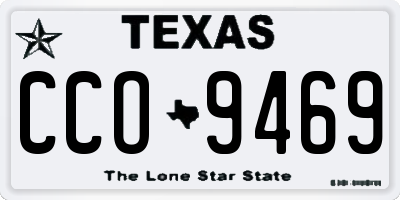 TX license plate CCO9469